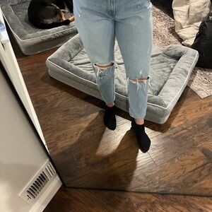 Abercrombie & Fitch Light Blue Cropped Jeans